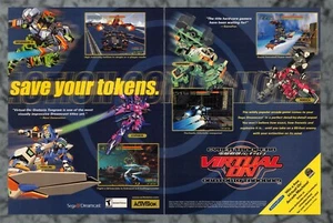 Virtual On Cyber Trooper Sega Dreamcast 2-Page 2000 Vintage Print Ad Art - Picture 1 of 1
