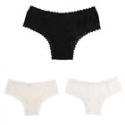 Low Rise Cotton Panty with Lace Floral Seamless Details (White Apricot)