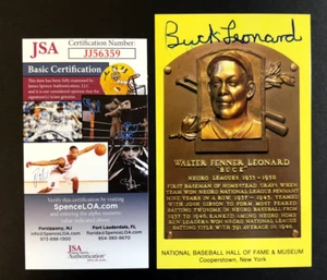 Buck Leonard Homestead Grays Negro Leagues Signed HOF Postcard Auto JSA 08 - Picture 1 of 3
