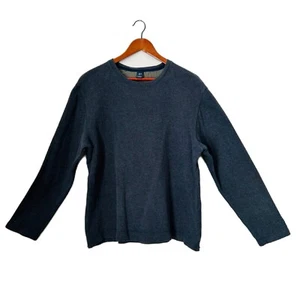 Camisa Pullover GAP Hombres Grande Azul Crew Tejido Algodón Abertura Exterior Cómoda Pescador - Imagen 1 de 11