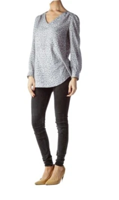 CYNTHIA STEFFE Animal Print Blouse NWT, Size M - Image 1 of 4