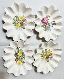 4 Ambassador Ware  Floral  Dessert Bowls  Fondeville  England  6”x5.5” - Picture 1 of 17