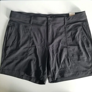 prAna Revenna Damen Übergröße 20W Nylon Ripstop Aktiv Wandershorts schwarz neu mit Etikett - Bild 1 von 12