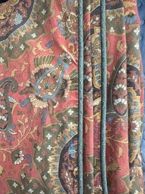 Ralph Lauren Cotton  King Duvet Equestrian Paisley Made In Italy Vintage LOOK - Image 1 of 4