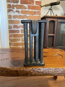 Antique 1800s Candle Candlestick Tin Mold 12 Tube Hole Tall Wax W Handles 10inch - Picture 1 of 11