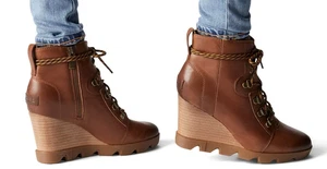 Zapatos para mujer Sorel JOAN UPTOWN LACE Cuero Botas de invierno 1930911297 CAQUI II - Imagen 1 de 5