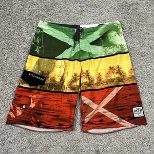 Billabong X Bob Marley Platinum Board Short Mens 36 Colorful Stretch Lightweight - Picture 1 of 13