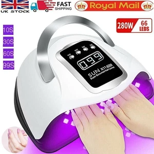 280W Professional LED UV Nail Lamp Polish Dryer Gel Acrylic Curing Light Timer - Picture 1 of 12