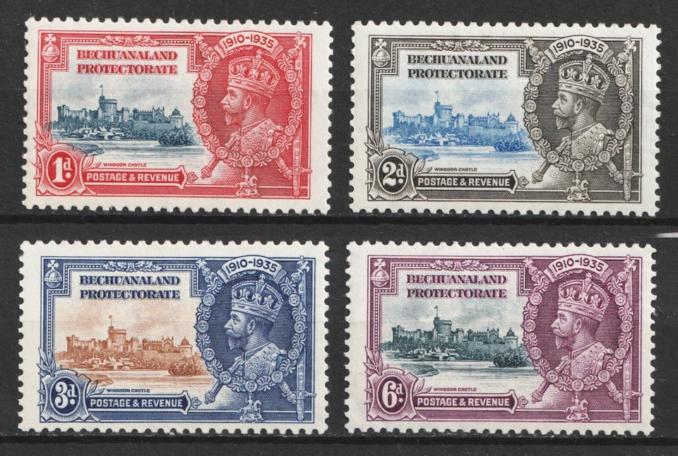 1935 Bechuanaland Protectorate Sc# 117-20 KGV Silver Jubilee. MH Cv$15.75 - Image 1 of 1