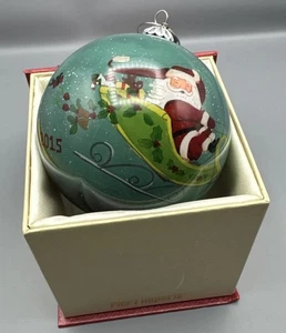 LI BIEN WEIHNACHTSMANN SCHLITTEN MERRY CHRISTMAS 2015 GLASKUGEL ORNAMENT - Bild 1 von 5