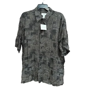 Concepts by Claiborne XL Button Down Shirt Abstract Print Short Sleeve Mens - Picture 1 of 6