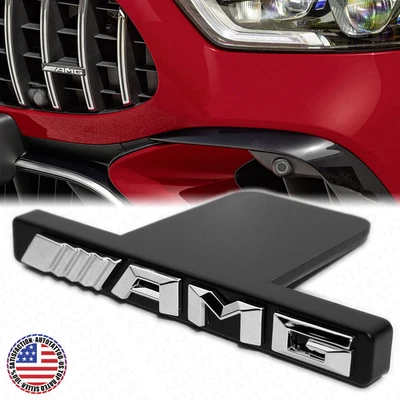 Fit For Mercedes-Benz AMG Front Grill Badge Emblem GT Panamericana Silver NEW US Foto 1 de 4