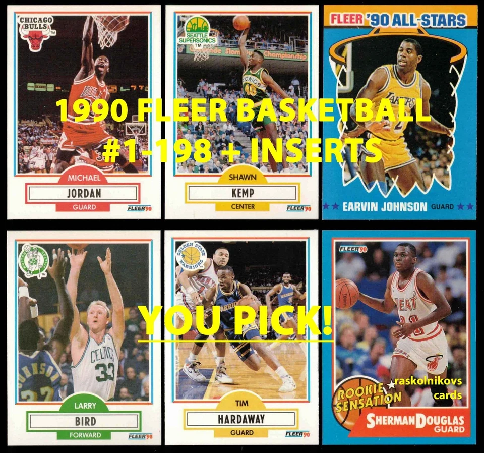 1990-91 FLEER Baloncesto 1-198+Insertos Tu Elección $2 o 2 Tarjeta Mínimo TÚ ELIGES Foto 1 de 1