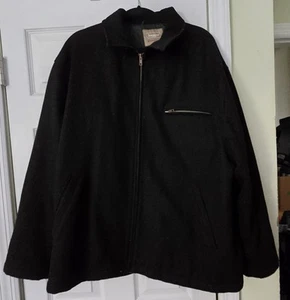 Men's Bomber Jacket: Haggar, Size XL-XXL, Wool/Nylon, VG Condition - Picture 1 of 6