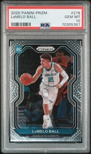 Tarjeta de novato Panini Prizm LaMelo Ball RC #278 2020-21 - PSA 10 - Imagen 1 de 3