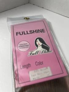 Full Shine 100% Remy Human Hair Extensions 14” Full Shine Tape Hair 10pcs #4/30 - Picture 1 of 8