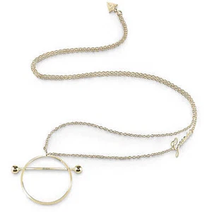 Collana Lunga Donna GUESS UBN85038 Acciaio Gold Dorato Swarovski Pietre - Foto 1 di 1