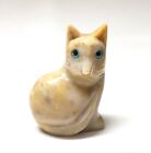 chat en stéatite miniature de collection, cat, poes,figurine en pierre   TP12-23