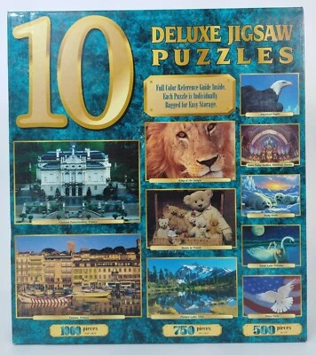 New 6750 TOTAL PIECE Sure-lox 10 in 1 DELUXE JIGSAW PUZZLE Gift Set Lot  - Image 1 of 4
