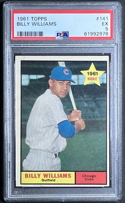 Topps Billy Williams Rookie Hof 1961 #141 PSA 5 Foto 1 de 2