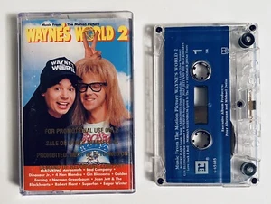 Waynes World 2 Soundtrack Cassette Tape Gold PROMO Stamp 1993 Hard Rock TESTED - Picture 1 of 2