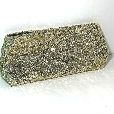 VICTORIA'S SECRET Lentejuelas Doradas Estuche Maquillaje Loción Snap FUNDA CLUTCH MONEDERO Etiqueta Original Foto 1 de 4