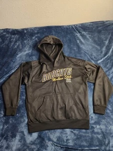 Montana State University Bobcats Hoodie Sweatshirt Mens Sz Large Black Blue Gold - Picture 1 of 8
