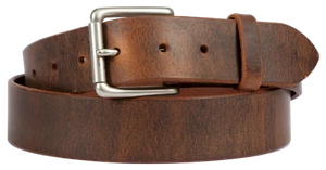 Distressed Brown leather belt with Lifetime warranty. Made in the USA Full Grain - Picture 1 of 8