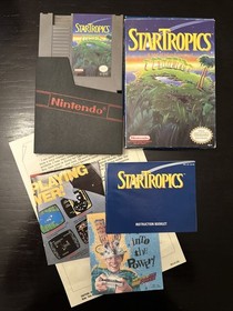 Startropics Nintendo NES 1990 CIB Inserts Letter Game Poster Manual Star Tropics