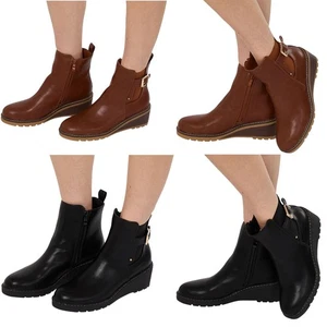 Damen-Stiefeletten bequem Alltag modische Schuhe Damen-Stiefeletten - Bild 1 von 9