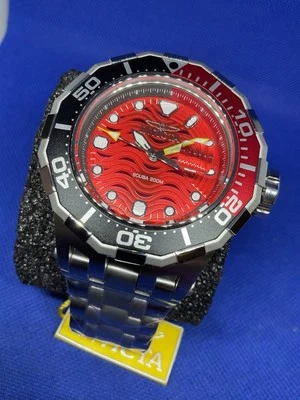 Invicta Subaqua Wave 200M sil/red/blk mod 47845 men’s  wristwatch - image 1 of 4
