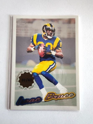 1999 PACIFIC PARAMOUNT ISAAC BRUCE #193 PREMIERE DATE 01/62 ST. LOUIS RAMS - Image 1 of 3
