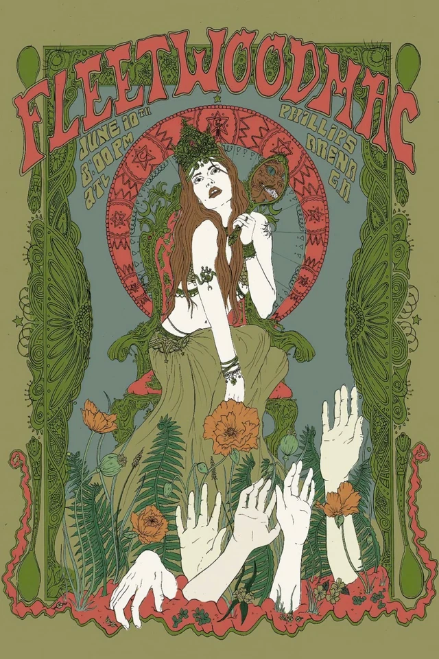 Póster de música Fleetwood Mac festival impresión fotográfica premium arte de pared 4 tamaños #2 Foto 1 de 1