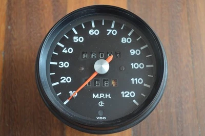 PORSCHE 914 120 MPH VDO VELOCÍMETRO FECHA 3/72 Parte # 914 641 503 11 Foto 1 de 4