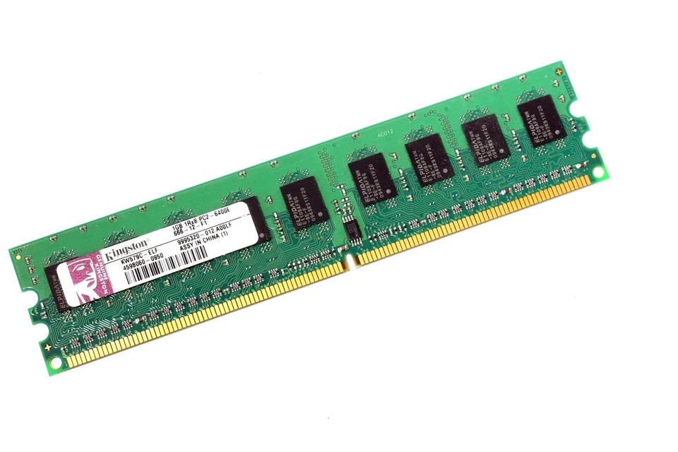 Kingston KW579C-ELF 1GB 1Rx8 PC2-6400E Server Memory RAM - Image 1 of 1