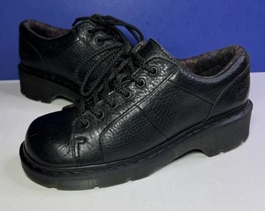 Dr Martens AirWair KEANI Womans Size 10 Black Leather Chunky Lace-Up Shoes Docs - Picture 1 of 13