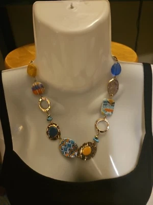 Collar Firmado por Rubí RD Multicolor Imitación Turquesa  Foto 1 de 4