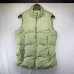 Eddie Bauer Puffer Vest Mens Medium Tall Light Lime Green Premium Goose Down - Picture 1 of 17