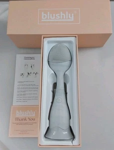 Blushly Sonic & Heated Silicone Facial Cleansing Brush Grey Marble Boxed RRP £36 - Picture 1 of 6