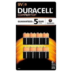 Duracell 9V Alkaline Batteries, 8 Ct - Picture 1 of 3