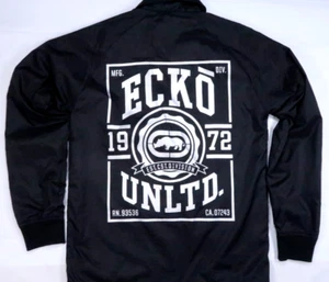 ECKO UNLTD HERREN KLEIN GEFÜTTERT WINDBREAKER POLYESTER DRUCKKNOPFLEISTE JACKE MECHANIKER LS - Bild 1 von 14