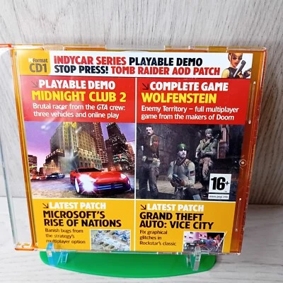 MIDNIGHT CLUB 2 WOLFENSTEIN PC FORMAT SEP 2003 CD 1 PC CD ROM - RARE RETRO DEMO - Image 1 of 4