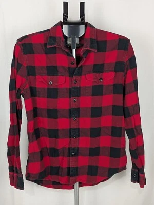 American Eagle Red Buffalo Check Cotton Flannel Long Sleeve shirt M Medium - Image 1 of 4