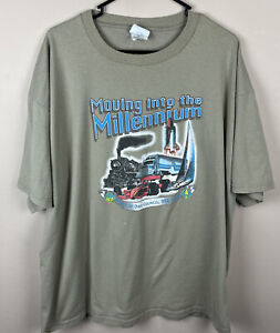 Vintage Boy Scouts 1999 BSA  T-Shirt Millennium Space Shuttle Train Y2k 2xl