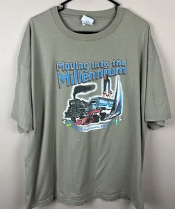 Vintage Boy Scouts 1999 BSA TShirt Millennium Space Shuttle Train Y2k 2xl - Picture 1 of 15