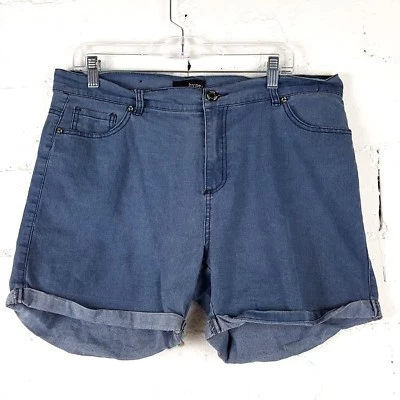 Pantalones Cortos Hype + Mujer Talla Grande 17 18 Azul Caminar Puño Dobladillo Foto 1 de 4