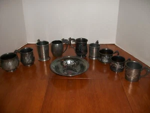 Mixed Lot of 10 Piece Silver Plated Kitchenware~Cups & Bowl - Picture 1 of 9