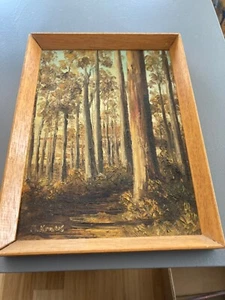 R. Kraus Australian art Cage Of The Hair Forest original oil painting - Picture 1 of 5