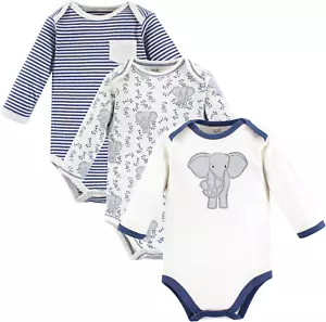 Unisex-Baby Organic Cotton Long-Sleeve Bodysuits - Picture 1 of 12