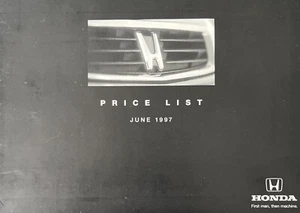 Honda UK Price List Brochure June 1997 Civic Accord NSX Prelude CRX CRV Legend - Picture 1 of 4